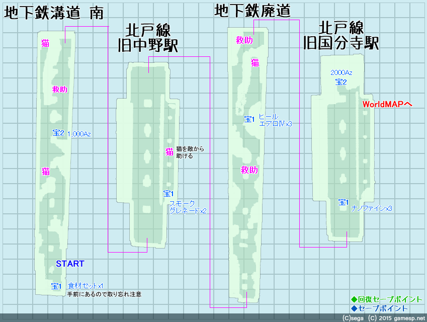 MAP東京地下道