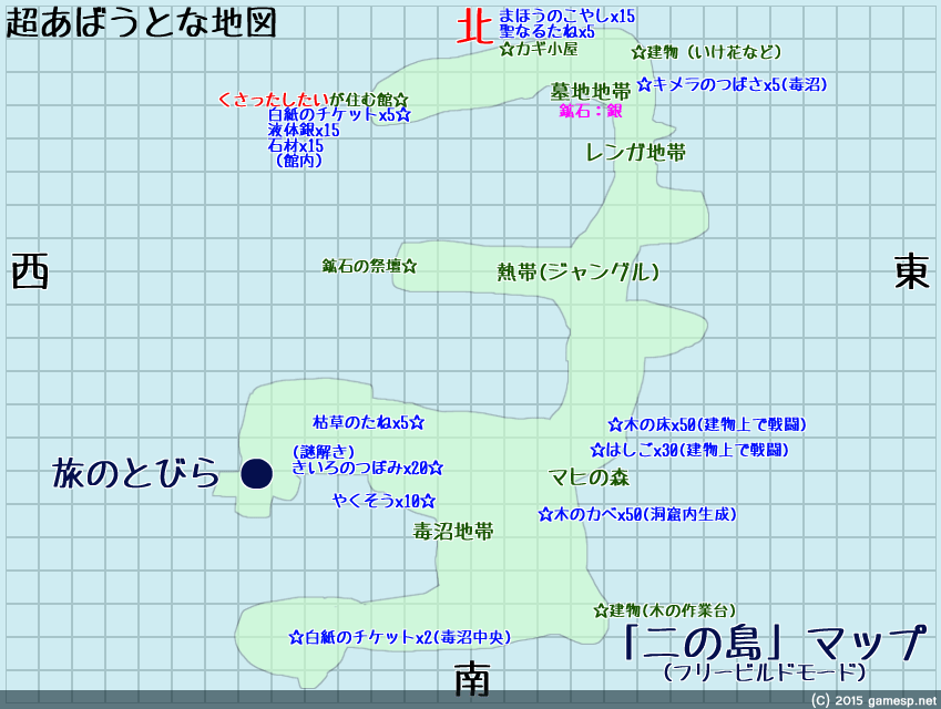 二の島マップ